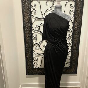 Robert Rodriguez One Shoulder Black Maxi Dress Size 6